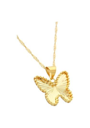 22 Ayar Kelebek Altın Kolye Sarı