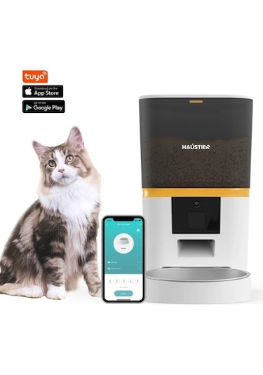 Haustier Qq003-v2 Akıllı Kedi/köpek Otomatik Mama Kabı