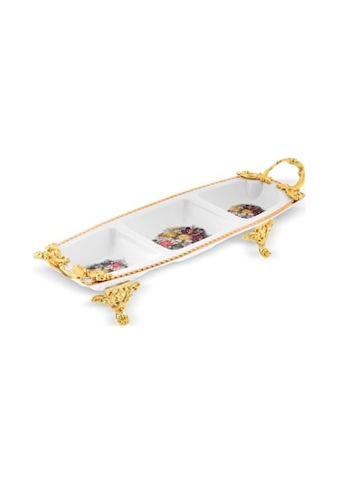 Karaca Crown Dekoratif 3'lü Çerezlik 37,5X14,6X8 cm