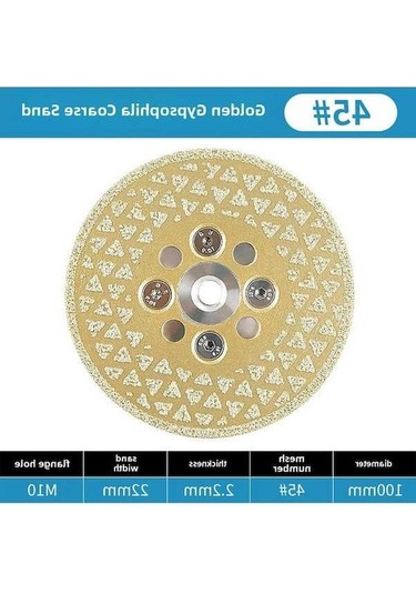 Tongxida Elmas Zımpara Levhası - Çift Taraflı Mermer El Fırçası 10 Cm, Kaba Kumu 45