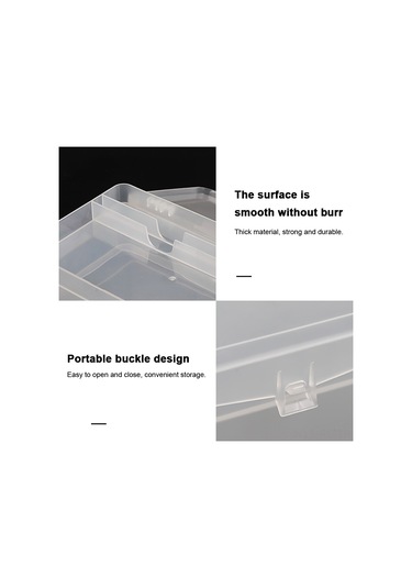 Reedark Pp Malzeme Nagel Çalışma Kutusu, İki Katlı Şeffaf Kapaklı, Tüm Nagel Aletlerini Ve Kozmetikleri Güvenli Saklama Kutusu