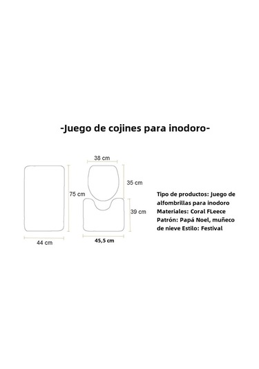 3 Adet Kaymaz Banyo Paspası, Noel Baba Ve Kardan Adam Desenli Klozet Kapağı Örtüsü Ve Halı, Noel Ve Yeni Yıl Ev Dekorasyonu