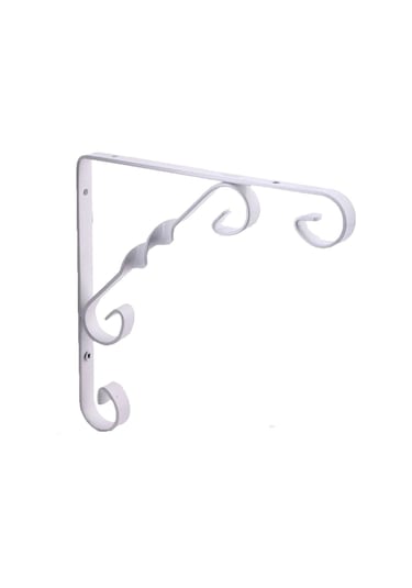 12 Adet Burgulu 20 x 20 cm Dekoratif Raf Altı Ayağı Konsol Beyaz