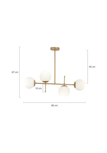 Apliqa Günay 4 Başlıklı Modern Mutfak Salon Yatak Odası Avize