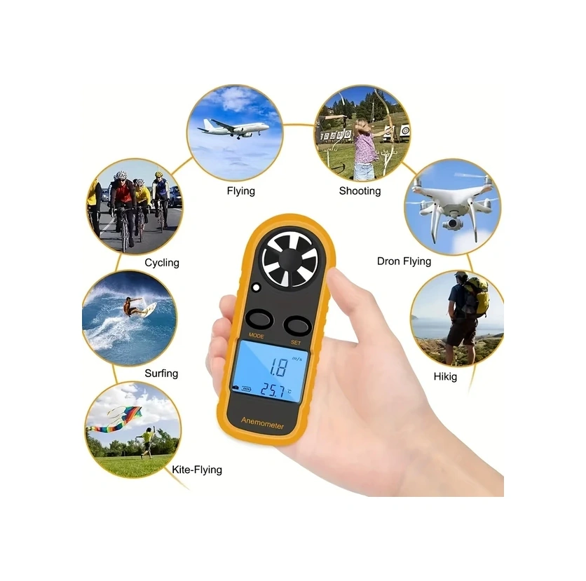 Willowhaven Gm816 Dijital Anemometre, Endüstriyel Rüzgör Hızı Ve Sıcaklık Ölçer