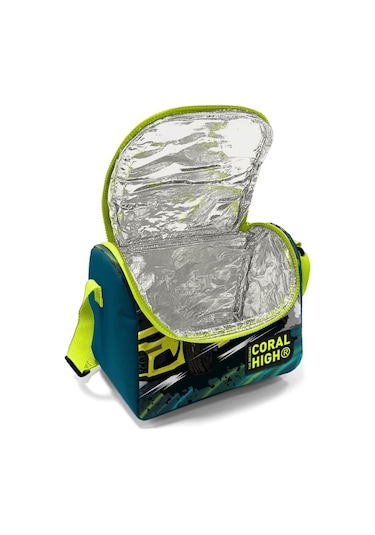 Coral High Erkek Çocuk Okul Beslenme Çantası Yeşil-Sarı Yarış Arabası 11852