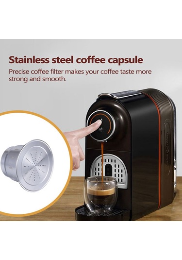 Jeemson Nespresso U Citiz Pixie Uyumlu 3.5g Kapasiteli Paslanmaz Çelik Tekrarlı Kullanım Kahve Kapsülü Filtre Bardak Hxnes-5 Diğer