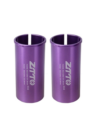 Sones 31,6-33,9 Mm 016 2 Adet Ztto Bisiklet Sele Borusu Dönüşüm Manşonu Redüktör Kapağı Mor