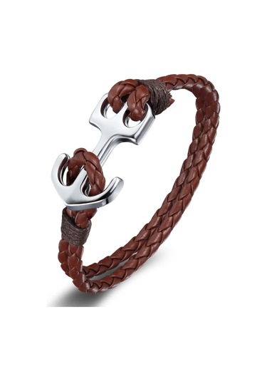 Omark Cotton Taba Deri Bileklik Taba