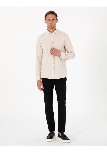 Pierre Cardin Erkek Bej Gömlek Desenli 50306996-vr011 Bej