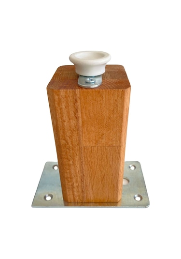 Kale 10cm Ayarlı Ahşap Ayak Mobilya Masa Ve Dolap Ayağı 10cm Kayın/gürgen Ağacı