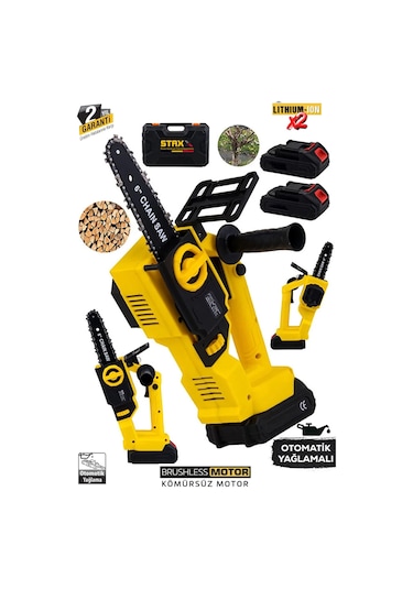 Staxx Bl Motor STK4021 X2 Çift Akü Dal Budama Testeresi