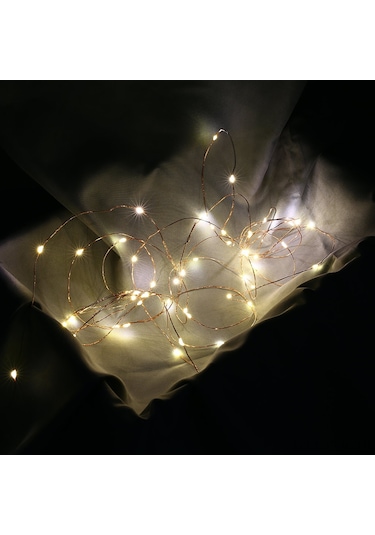 Xindoker "100 Led'li 10 Metre Usb Fotoğraf Klipsli Işık Şeridi - 50 Klipsli Dekoratif Aydınlatma" Beyaz