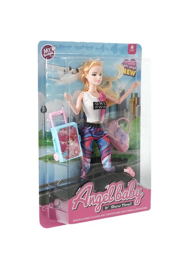 Bıgtree Angelbaby Seyahat Bebekleri Seri2 Grl Pwr Yazılı Tişörtlü