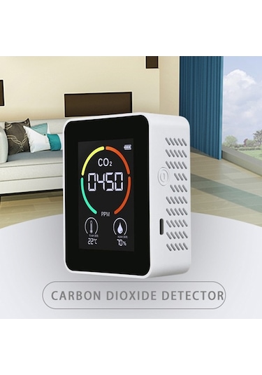 Geeksen Lcd Arka Aydınlatmalı Co2 Ölçer Tvoc Sensörleri İç Mekan Karbondioksit Co2 Konsantrasyon Dedekt A