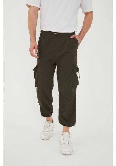 Camp Scoutland Camp550 Outdoor Tactical Kargo Cepli Ayarlanabilir Paçalı Oversize Erkek Jogger Yürüyüş Pantolonu Haki