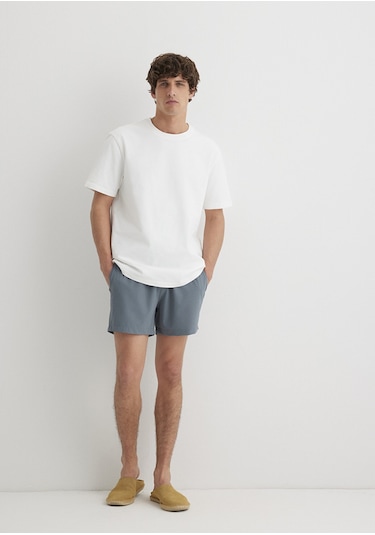 Mavi - Gri Kısa Deniz Şortu 0910241-81546 Gri