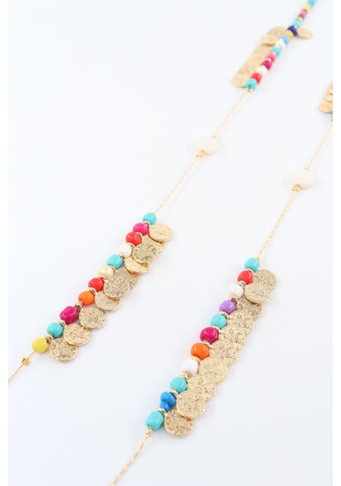 Gold Tuğralı Boncuklu Gözlük Ipi Kadın Gözlük Zinciri. Gözlük Ipi. Gözlük Ipi Askısı. Gözlük Zinciri Gold