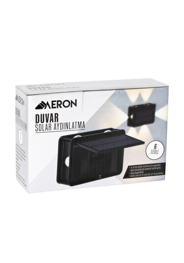 Aeron Duvar Solar Aydınlatma - 6 Ledli Sarı