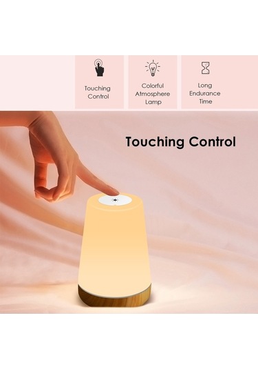 Maoyaya Renk Değiş. Dokunmatik Rgb Gece Lambası - 3 Seviye Parlaklık Diğer