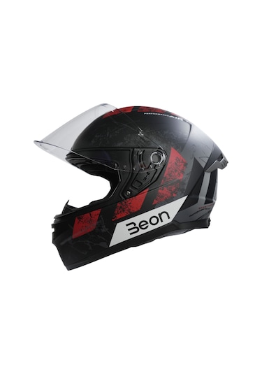 Beon B-507 FF03 Full Face Motosiklet Kaskı Gri Kırmızı Siyah
