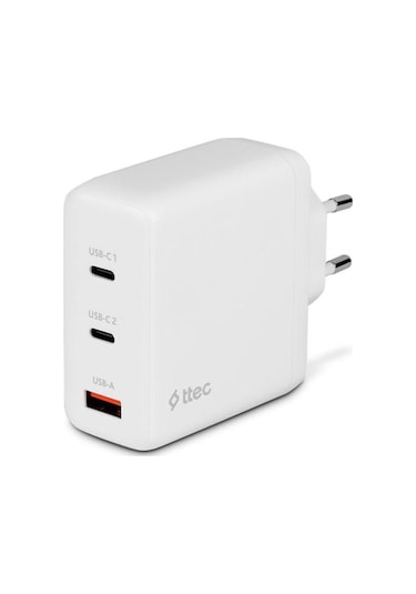 Ttec Smartcharger Trio Gan 120w Pd Seyahat Hızlı Şarj Aleti 2 Usb-c+usb-a