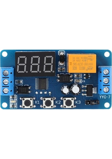 Tek Yollu Röle Modülü - Zaman Ayarı, Gecikme Ve Döngü Fonksiyonları - Led Ekranlı Kontrol Cihazı Dc 3-7v