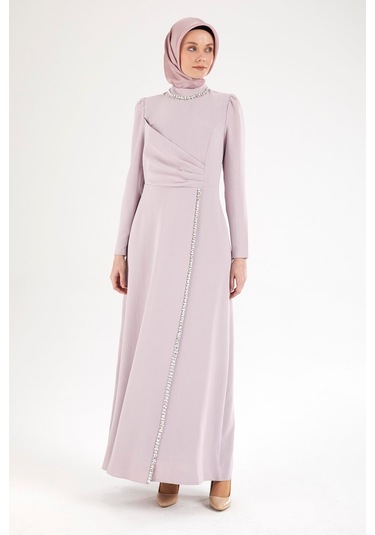 Armine Trend Taş Desenli Elbise-lila 25yt912 Lila