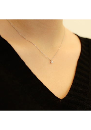 Lova 0,11 Karat Pırlanta Tektaş Kolye - 2030009