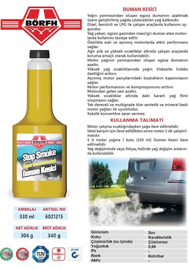 Börf Egzoz Duman Kesici 330 Ml - 6021215