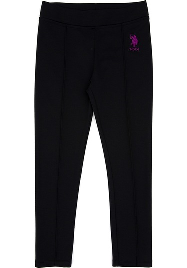 U.s. Polo Assn. Kız Çocuk Siyah Tayt 50316891-vr046 SiYAH