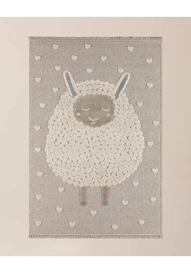 Madame Coco Mouton Halı - Bej - 120x180 Cm 8684427027417 Ekru