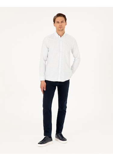 Pierre Cardin Erkek Yeşil Gömlek Desenli 50292262-vr054 Yeşil