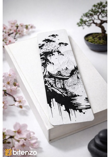 Japon Bahçesi Temalı Kitap Ayracı