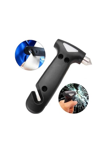 Novahub Acil Araç Çekiç Cam Kırıcı Emniyet Kemeri Kesici Pencere Kaçış Bıçağı Aracı