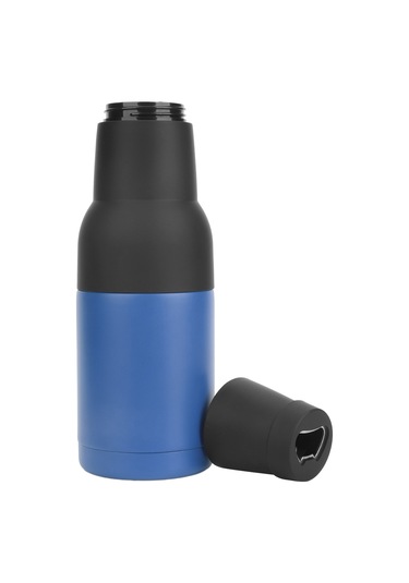 Padalink 304 Paslanmaz Çelik Vakum Izolasyonlu Bira Soğutucu 3'ü 1 Arada Açıcı Ve Denge Tabanlı 300-400ml Mavi