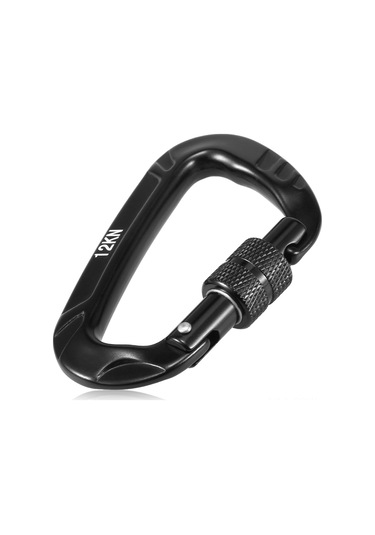 Maiyame 12kn Yük Kapasiteli Uçak Alüminyum Klipsler - 4 Adet, Tek Elle Kullanım, Ultra Hafif, Bisiklet/doğa Sporları İçin Siyah