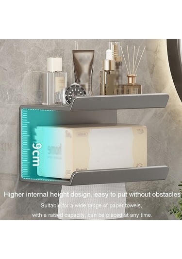 Tongxida Bosphorusboutique Zımbasız Tuvalet Telefonu Sonesi, Kağıt Havlu Depolama Cep Banyo Rafı, 2'li Set Diğer