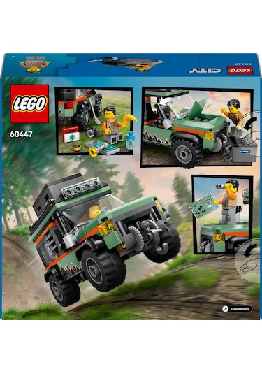 LEGO® City 4x4 Arazi Dağ Arabası 60447 - 6 Yaş ve Üzeri Çocuklar için Yaratıcı Oyuncak Yapım Seti (221 Parça)