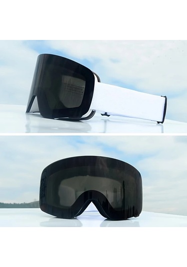 Userfriendly11 2024 Çift Katmanlı Lens Anti Sis Tam Yüz Kayak Gözlüğü Siyah Tpu Malzeme Geliştirilmiş Görüş