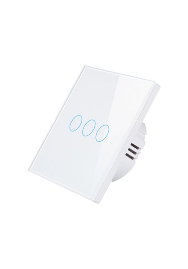 Yaleker Akıllı Wi-fi Anahtarı: Ses/app/rf433 Kontrol, Alexa/google Uyumlu, Zamanlayıcı, Grup Paylaşımı, 3 Yollu Beyaz Beyaz