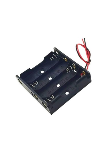 Koodmax - 5 Adet - 4'lü Aaa Küçük Kalem Pil Kutusu Yuvası Kablolu Kalem Pil Tutucu