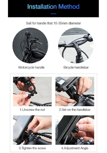 Raxfly Evrensel Motosiklet Gidon Montaj Telefon Standı Tutucu İphone X Xr -