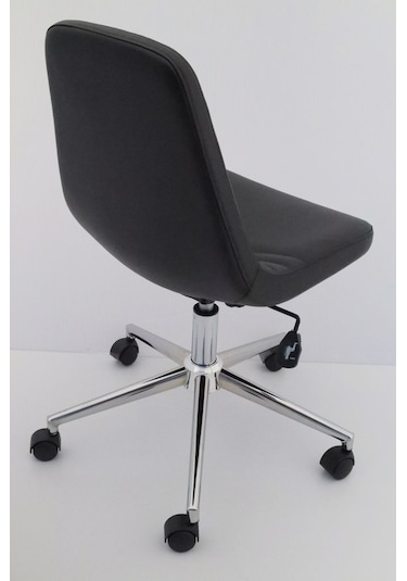 Siyah Deri Rahat Ofis Çalışma Sandalyesi