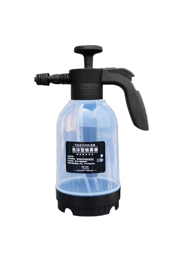 Lemestar 2l Plastik Manüel Basınçlı Sprey Botu - Araba Yıkama Ve Bahçe Sulama İçin Köpük + Su Sprey Nozzli Şeffaf