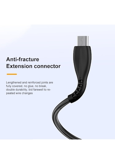 Awei Cl-115m 1m 2.4a Usb İle Mikro Usb Şarj Kablosu