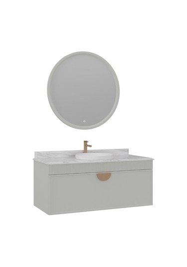 Orka Molino 120 Cm Kaşmir Banyo Dolabı Takımı Navaro/antrasit