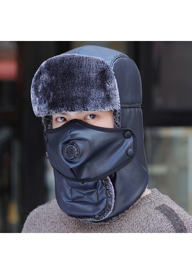 Kışlık Sıcak Pamuklu Şapka 83ylt4 Koyu Mavi