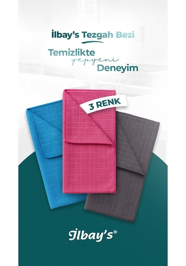 İlbay S Mikrofiber Tezgah Bezi 2'li 40 x 40 CM