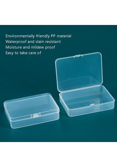 Tongxida 10 Adet Dikdörtgen Pp Plastik Kutu Şeffaf Ambalaj Kutusu Kapaklı Alet Saklama Kutusu Diğer